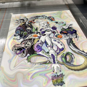 Limited Edition Dragon Ball Z Holofoil Print by Sketchy Eddie